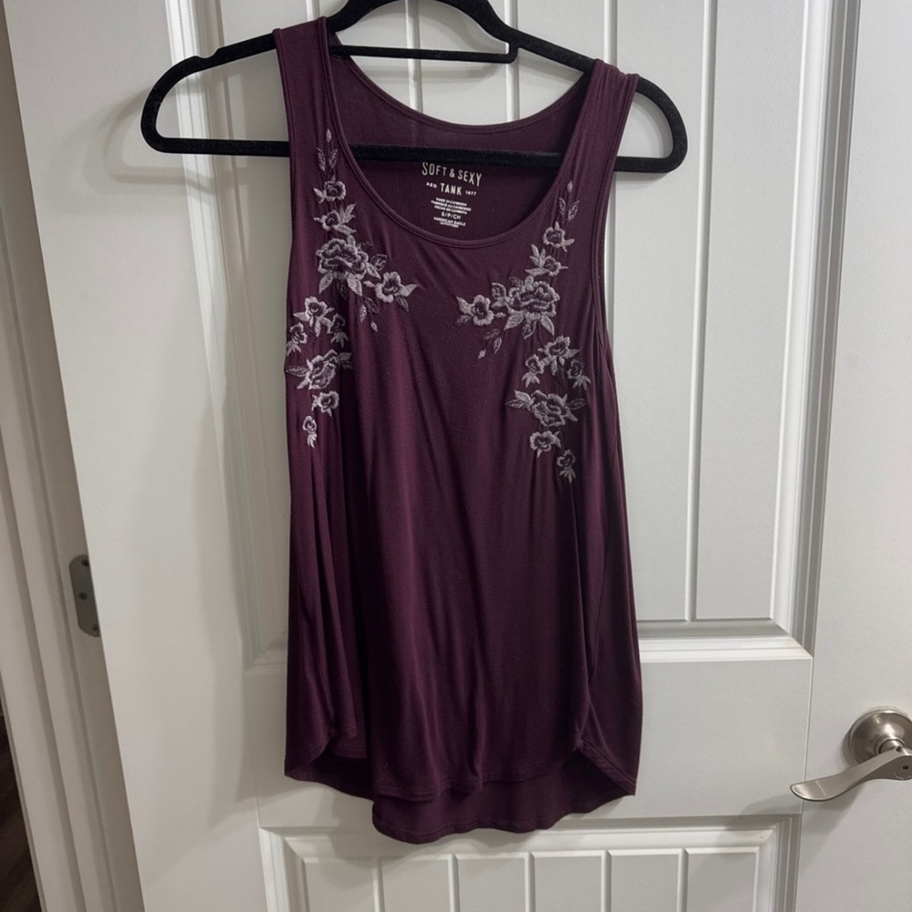 American Eagle Soft & Sexy Women's Purple Tank Top